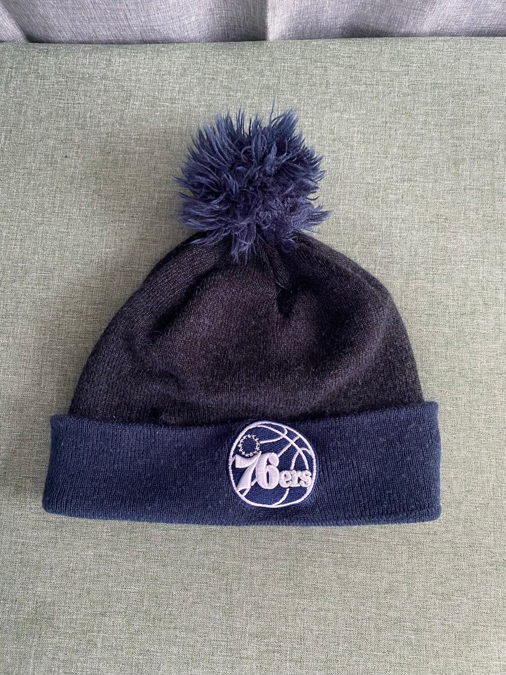 New Era Philadelphia 76ers Dario Saric Player Designed Knit Pom Beanie Hat Navy